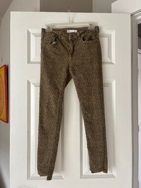 Zara leopard print jeans